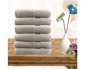 6 Piece Ultra-light Cotton Hand Towel in Beige