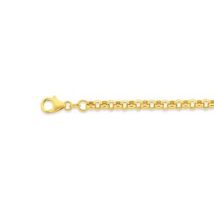 9ct Gold 19cm Round Belcher Bracelet