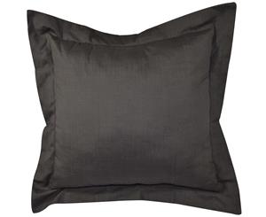 A Pair of Linen Charcoal Coloured Square Cushion Pillow Covers 45x45+5cm