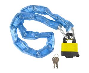 AB Tools Lock and Chain With Plastic Cover Heavy Duty Waterproof Padlock TE358