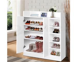 Artiss Shoe Cabinet Shoes Storage Rack 21 Pairs White Organiser Shelf Cupboard