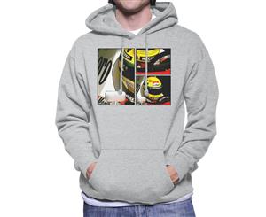 Ayrton Senna McLaren Circuito Estoril Frame Art Men's Hooded Sweatshirt - Heather Grey