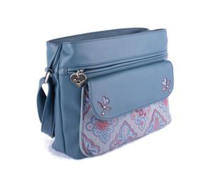 B.Sirius Women's Traveller Bag - Gum Blossom - Vegan Leather Cross-Body Handbag