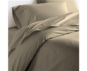 Balmain 1000 Thread Count Hotel Grade Bamboo Cotton Quilt Cover Pillowcases Set - Queen - Pewter