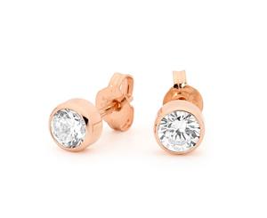 Bee - Rose Gold Studs with 5.0 mm CZ