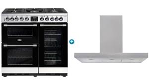 Belling 900mm CookCentre Deluxe Dual Fuel Range Cooker with Linear Rangehood