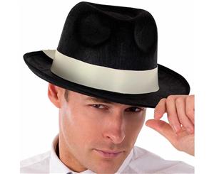 Black Gangster Hat Feltex - Mens