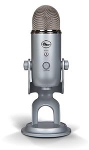 Blue Yeti Silver USB Professional Multi-Pattern Microphone For Recording and Streaming