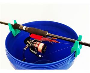 Bucket Fishing Rod Holder - Clips To Most Buckets - Rod Touch By Daiichiseiko