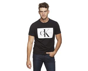 Calvin Klein Jeans Men's Edi Box Monogram Crew Tee - Black