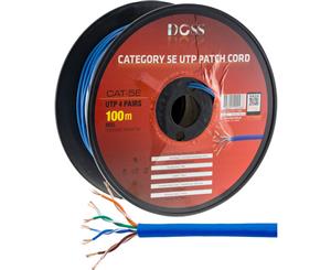 Cat5E Stranded Cable Blue 100M Roll Code