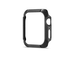 Catzon Apple Watch Soft Slim TPU+PC Protective Case Flexible Anti-Scratch Bumper Cover Series 4 - Black