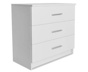 Chest of Drawers Chipboard 71x35x69cm White Bedside Cabinet Unit Table