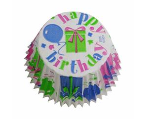 Cupcake Creations Happy Birthday Design Paper Cake Baking Cases Pack of 32