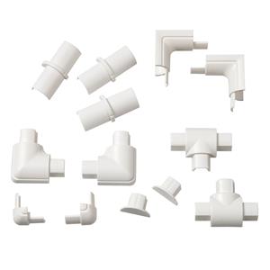 D-Line White 13 Piece Cable Cover Accessory Kit