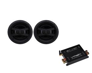 Earthquake In-Ceiling Speaker Package Bluetooth Streaming - ECS6.5 and VAST V-BT100A - One Pair