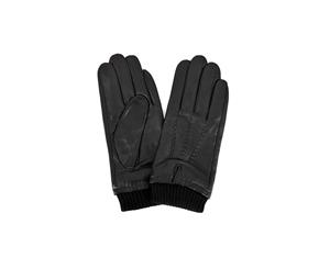 Eastern Counties Leather Mens Rib Cuff Gloves (Black) - EL234