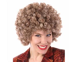 Foxxy Afro Wig for Kath from Kath and Kim Light Brown Curls