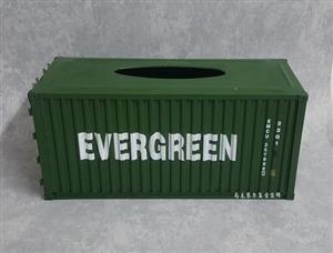Handmade Wrought Iron Antique Container Tissue Box - GREEN EVERGREEN