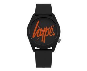 Hype Black And Black Script Watch