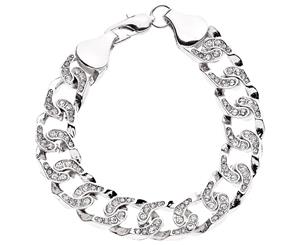Iced Out Bling MICRO PAVE Bracelet - CHAIN STYLE silver - Silver