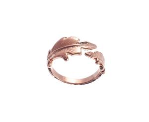 Intrigue Womens/Ladies Open Feather Ring (Rose Gold) - JW860