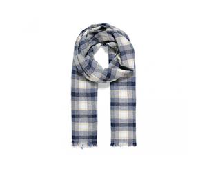 Intrigue Womens/Ladies Thick Check Scarf (Blue) - JW287