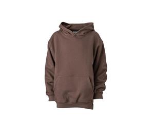 James And Nicholson Childrens/Kids Hooded Sweatshirt (Brown) - FU485