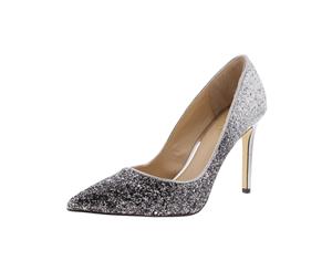 Jewel Badgley Mischka Womens Malta Glitter Pointed Toe Heels