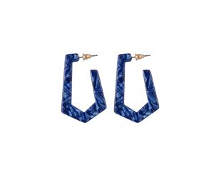 Jewelcity Sunkissed Womens/Ladies Geo Earrings (Navy) - JW962