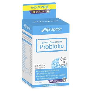 Life Space Broad Spectrum Probiotic 120 Capsules Exclusive Size