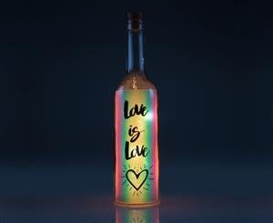 Love Is Love Wishlight Bottle - Iridescent