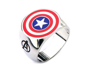 Marvel Avengers Captain America Shield Ring UK Size T | US Size 10