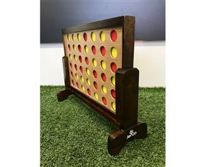Mini Wooden Connect Four In A Row Game Set 52 x 16cm