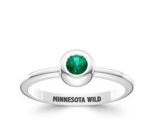 Minnesota Wild Emerald Ring For Women In Sterling Silver Design by BIXLER - Sterling Silver