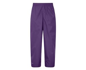 Mountain Warehouse Kids Waterproof Over Trousers Walking Rain Pants Breathable - Purple