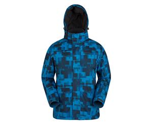 Mountain Warehouse Mens Snowproof Fleece Lined Ski Jacket Insulated Winter Coat - Blue