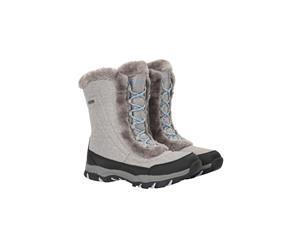 Mountain Warehouse Ohio Womens Snow Boots Winter Walking Snowproof Ladies - Light Grey