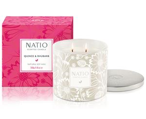 Natio Scented Candle 280g - Quince & Rhubarb