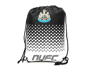 Newcastle United Fc Official Fade Football Crest Drawstring Sports/Gym Bag (Black/White) - SG8187