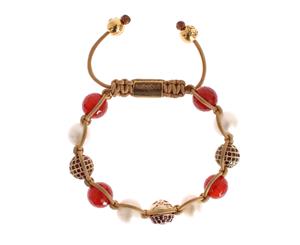 Nialaya Cz Carnelian Sea Pearl Gold 925 Bracelet