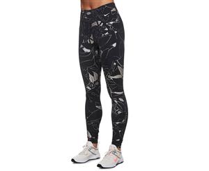 Nike Women's One Printed 2 Tights - Black/Silver