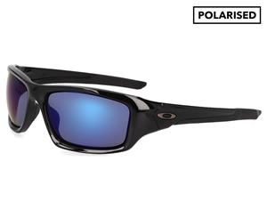 Oakley Men's Valve Polarised Sunglasses - Polished Black/Deep Blue
