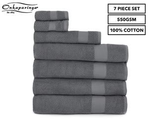 Onkaparinga Rivet 7-Piece Bath Towel Set - Graphite