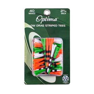 Optima No Resist Golf Tees 40 Pack Multi 2 1/4in