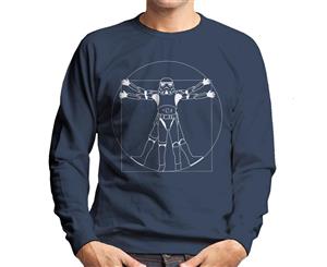Original Stormtrooper Vitruvian Man Men's Sweatshirt - Navy Blue