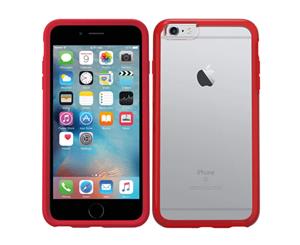 Otterbox Symmetry Heavy Duty Sleek Case Cover for iPhone 6+/6s Plus Red/Clear