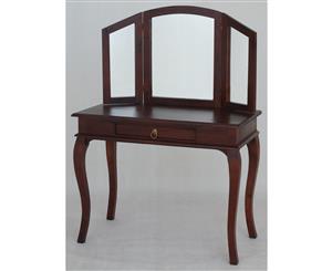 Queen Ann Small 3 Drawer Dressing Table in Mahogany