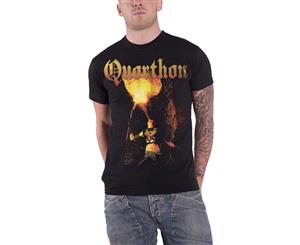 Quorthon T Shirt Hail The Hordes Band Logo Official Mens - Black