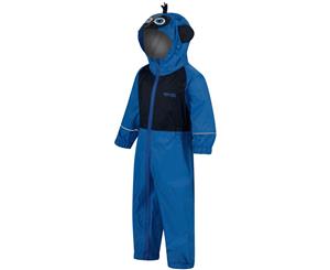 Regatta Boys & Girls Charco Waterproof Breathable Kids Rainsuit - SkyDiver Blu
